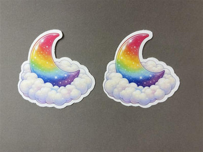 Rainbow Crescent Moon Cloud Pasties