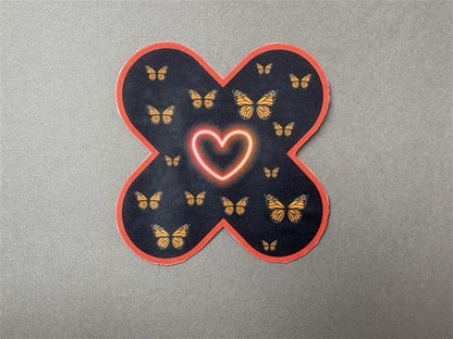 Neon Heart Butterfly Pasties