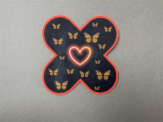 Neon Heart Butterfly Pasties