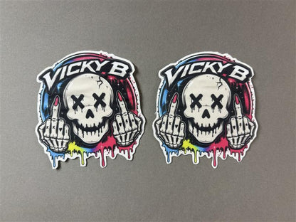 Vicky B Skull Middle Finger Pasties