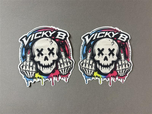 Vicky B Skull Middle Finger Pasties